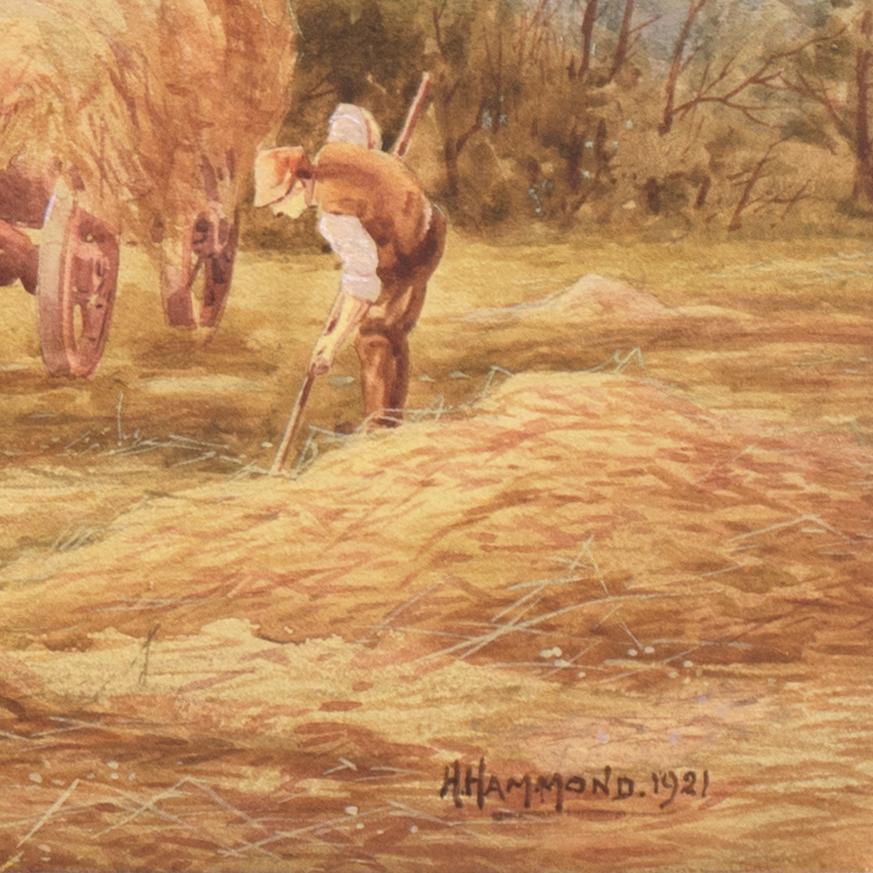 'Harvest Time', Royal Birmingham Society of Artists, London Royal Academy - Beige Figurative Art by Horace Hammond