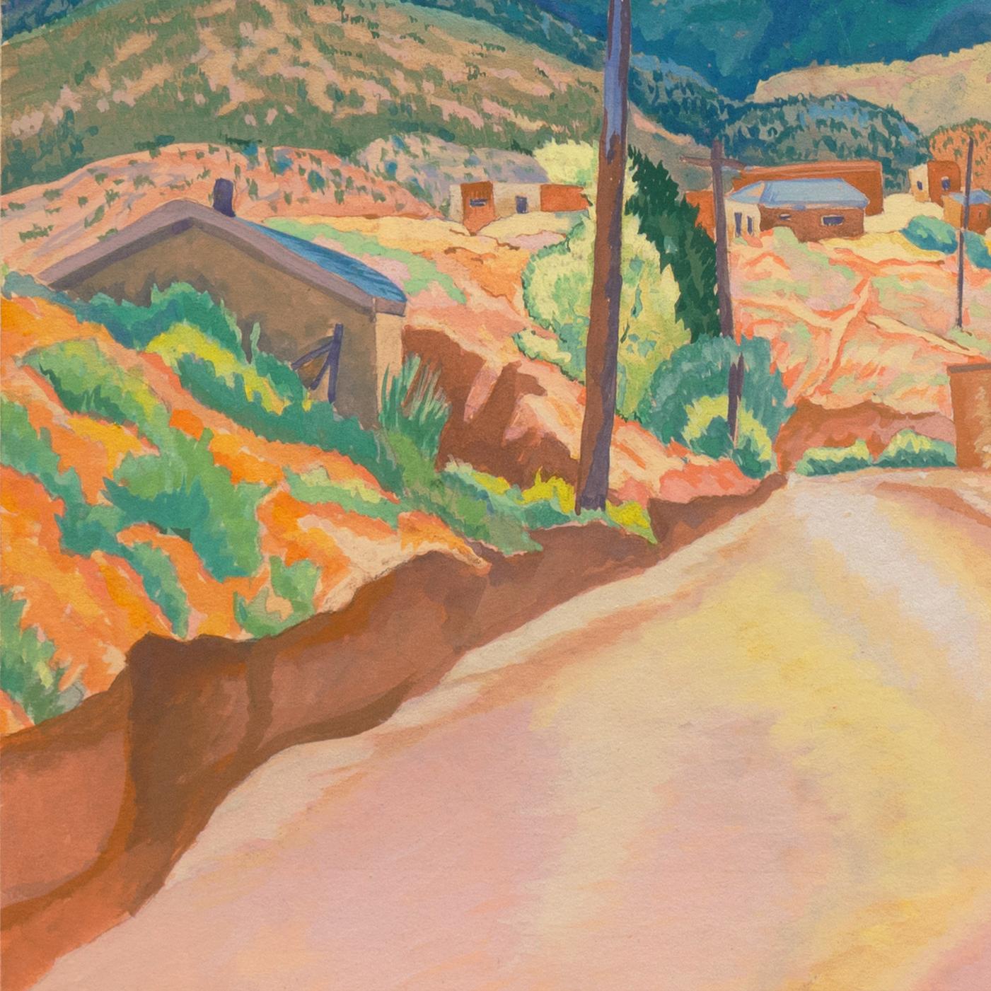 Signed 'Todros Geller' (Russian-American, 1889-1949) and dated 1937

An elegant and painterly, southwestern landscape painted when the artist was 48 years old.

Born in Vinnytsia, now in the Ukraine, Todros Geller first studied in Odessa before