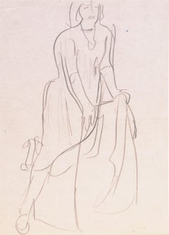 ''Woman Kneeling on Chair'', Paris, Louvre, Académie Chaumière, LACMA, SFAA