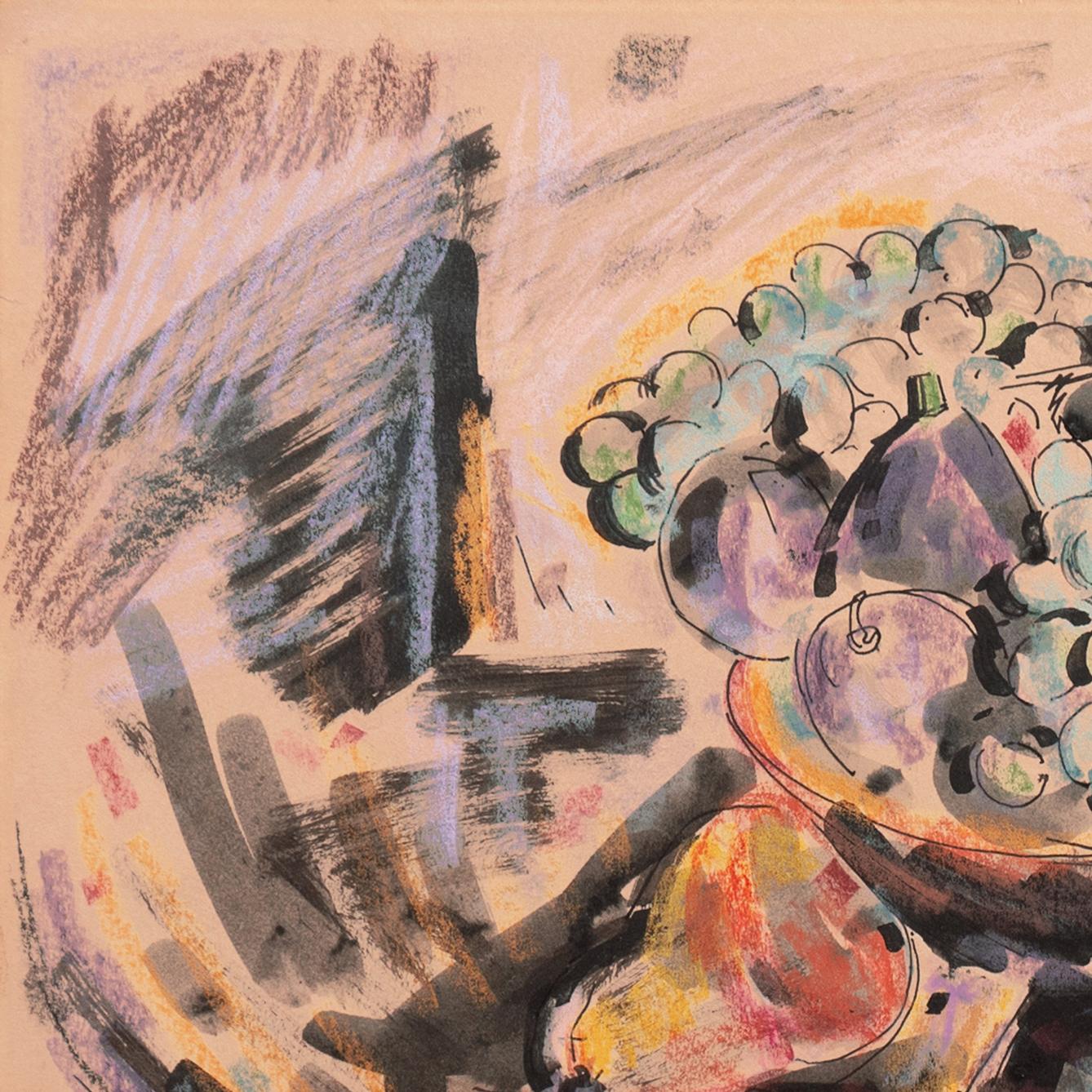 Natura morta di frutta', Denver Art Museum, WPA, Santa Barbara Museum, Who Was Who - Still-Life Beige di Donald Bear