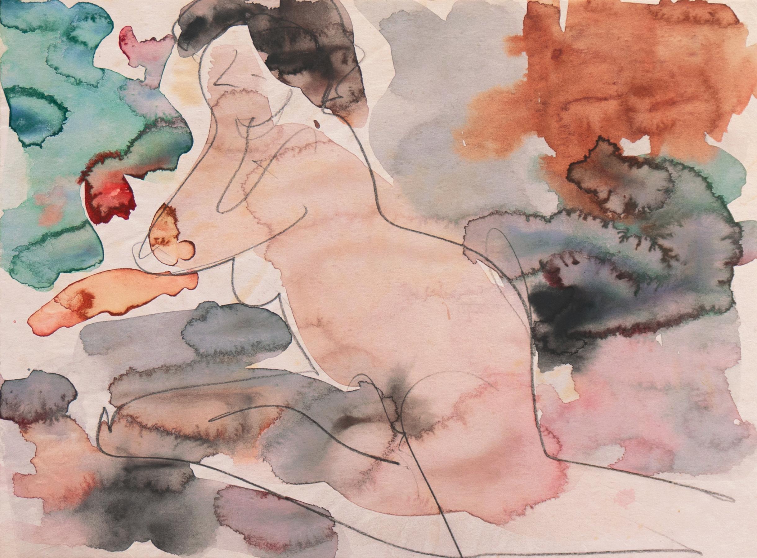 Victor Di Gesu Figurative Art - 'Seated Nude', Paris, Louvre, Académie Chaumière, Salon D'Automne, LACMA, SFAA