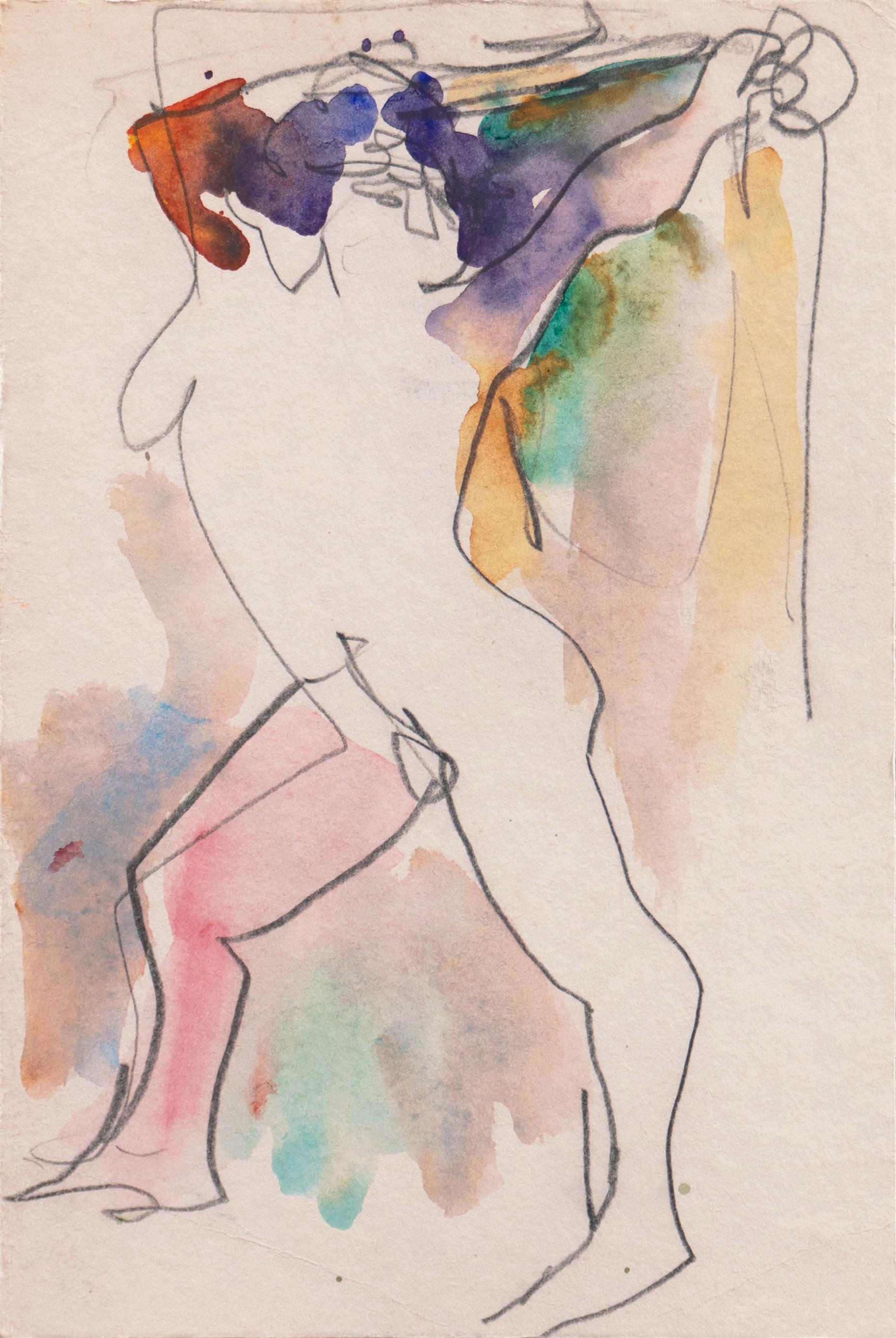 Victor Di Gesu Figurative Art - 'Standing Nude', Paris, Louvre, Académie Chaumière et Etrangères, LACMA, SFAA