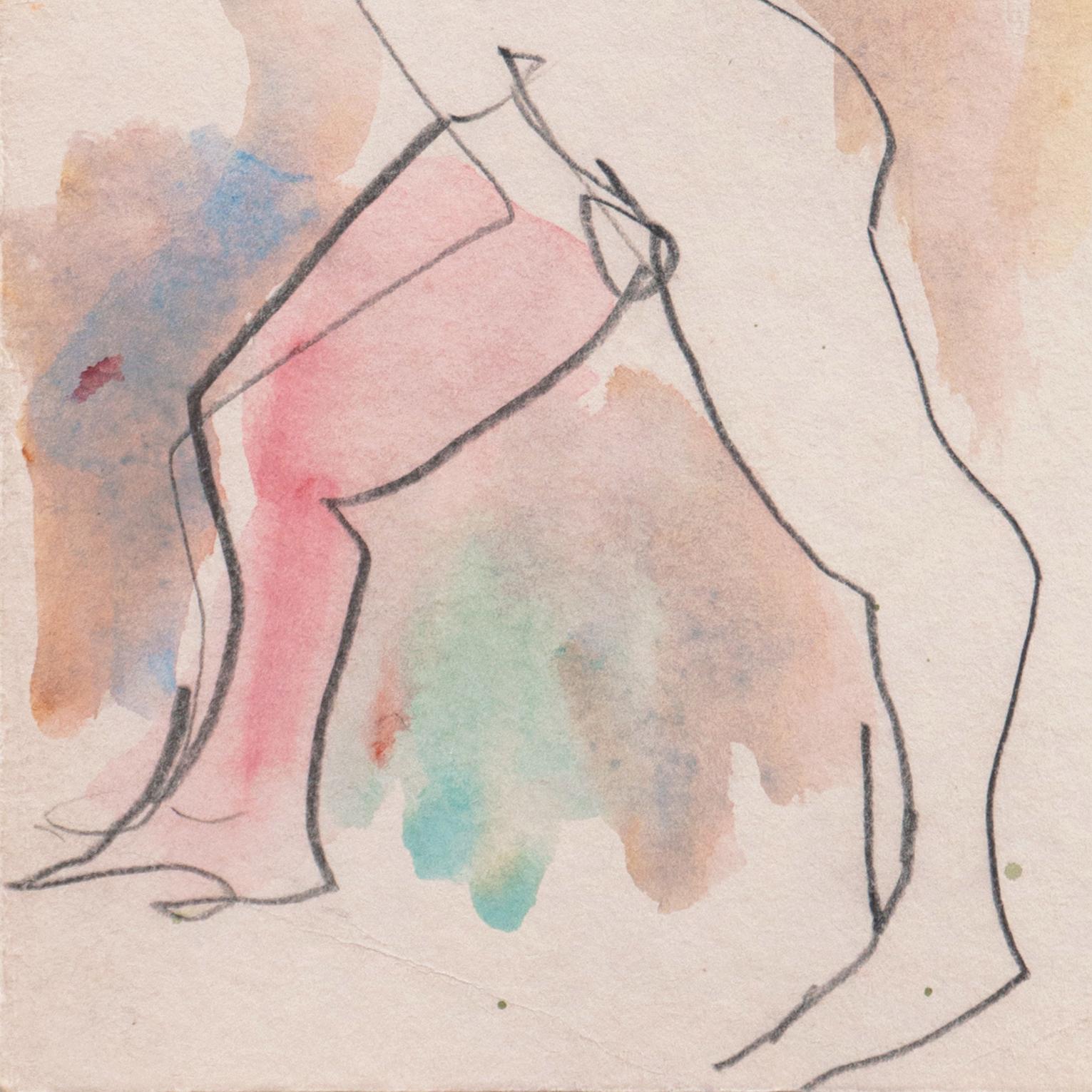 'Standing Nude', Paris, Louvre, Académie Chaumière et Etrangères, LACMA, SFAA - Post-Impressionist Art by Victor Di Gesu