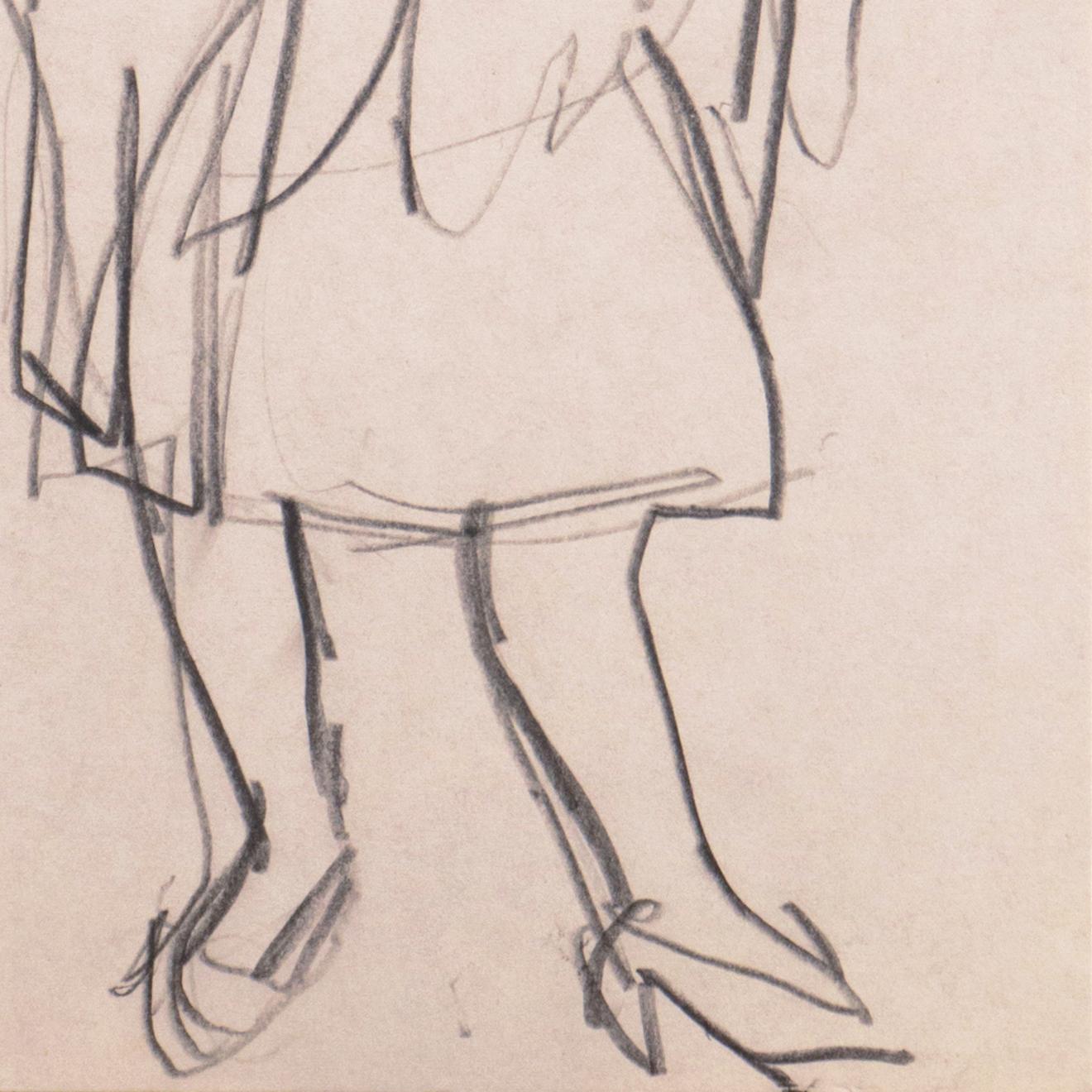 'Woman Standing', Paris, Louvre, Académie Chaumière et Etrangères, LACMA, SFAA - Post-Impressionist Art by Victor Di Gesu