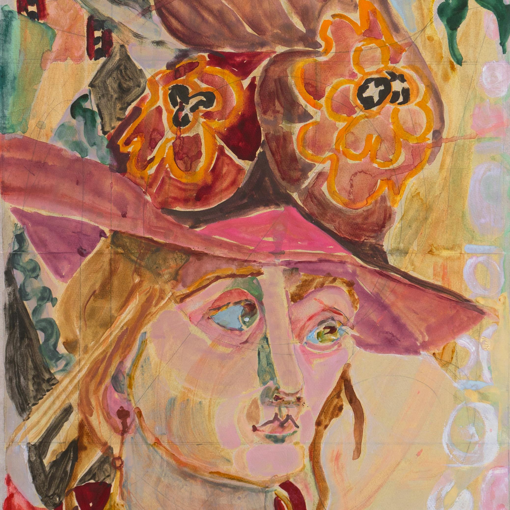'Oleta's Hat', Carmel Art Association Exhibit, California Woman Artist, SFMA For Sale 4