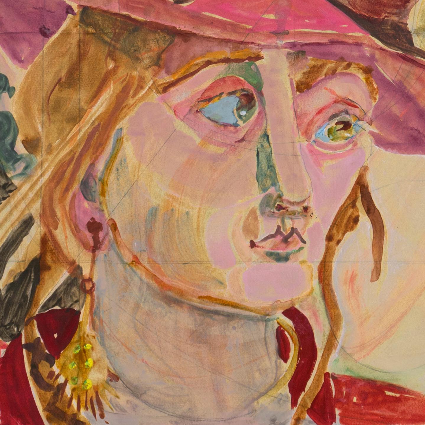 'Oleta's Hat', Carmel Art Association Exhibit, California Woman Artist, SFMA For Sale 5