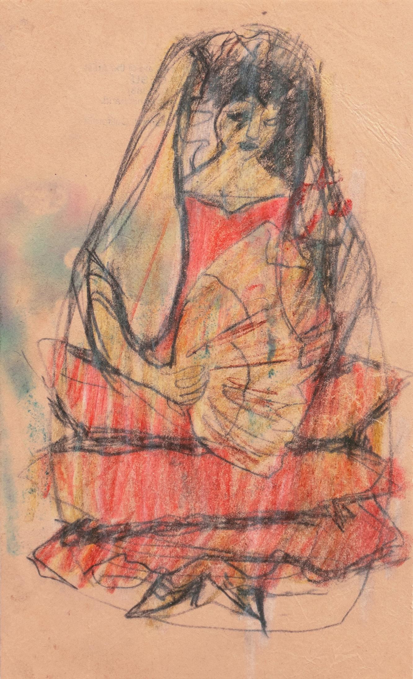 Victor Di Gesu Figurative Art - 'Flamenco Dancer', Paris, Louvre, Académie Chaumière, LACMA, SFAA, California