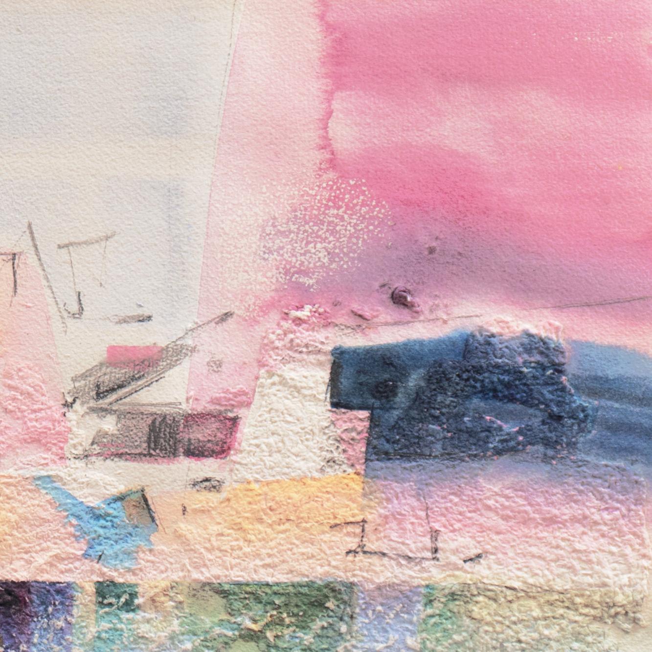 „Sunset Abstract Collage“, Orange County Art Association, Moraga, Nancy Moure im Angebot 1
