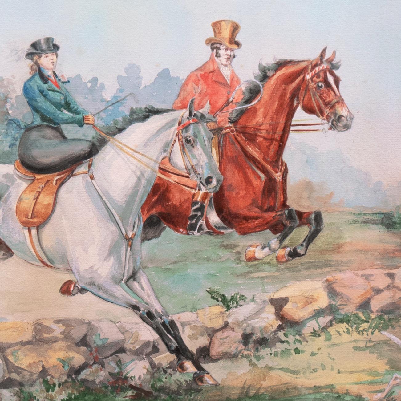 'Steeplechase', Boston, Massachusetts, National Academy of Design, Beagle, Pferd (Realismus), Art, von George Harrington