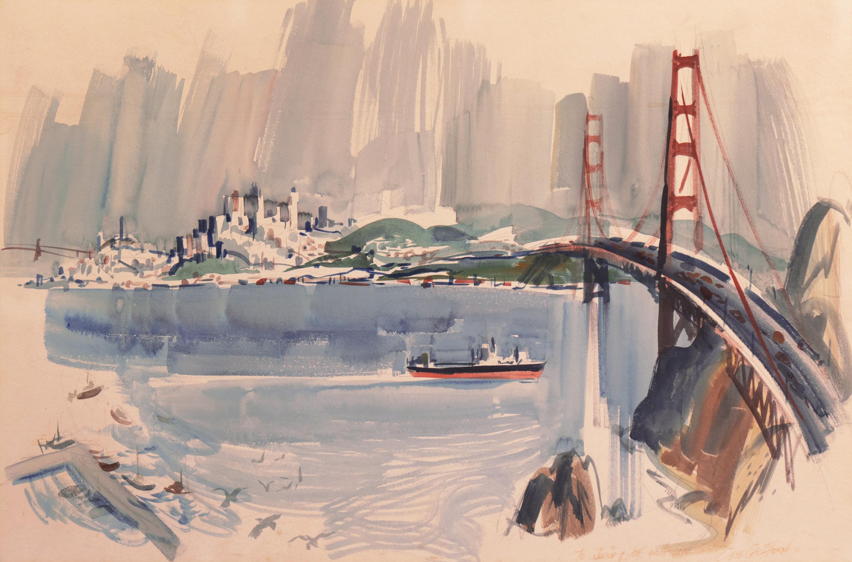 Jess Cauthorn Landscape Art - 'San Francisco from Marin', Seattle, SAM, Frye Museum, Golden Gate, Sausalito