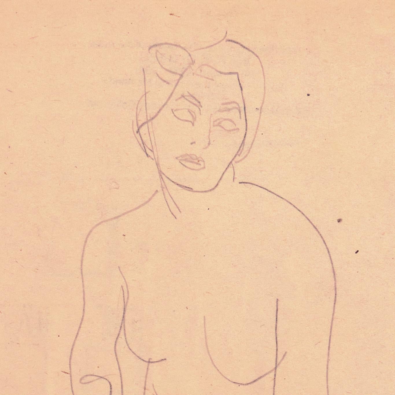 Desnudo sentado