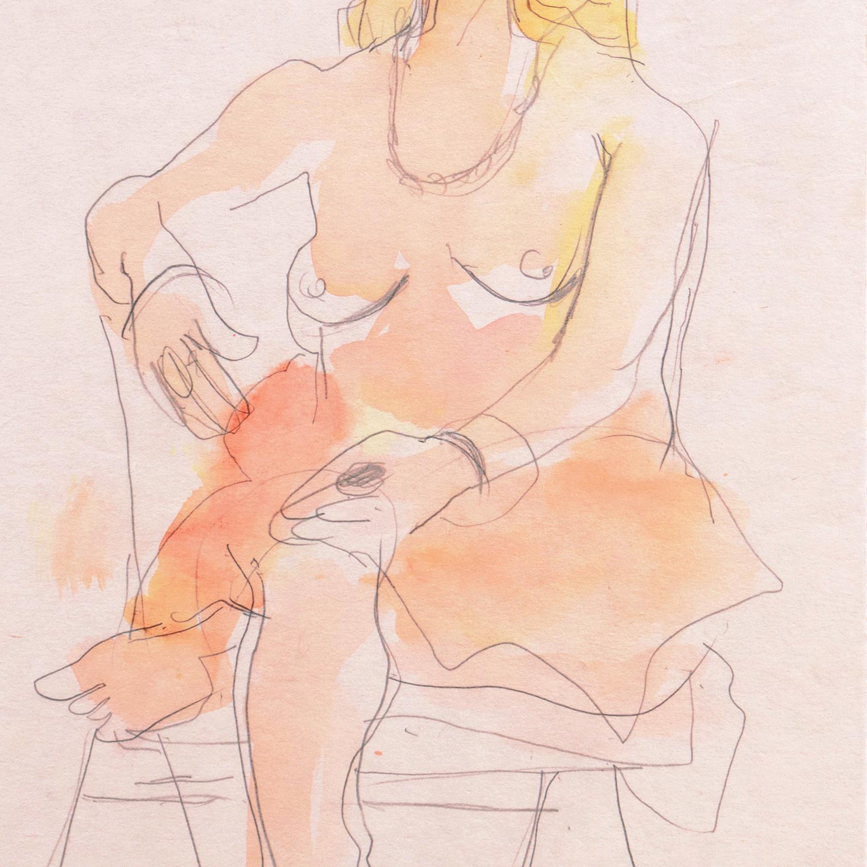 'Seated Nude', Musee d'Art Moderne, Paris, SFAA, LACMA, California Woman Artist For Sale 4