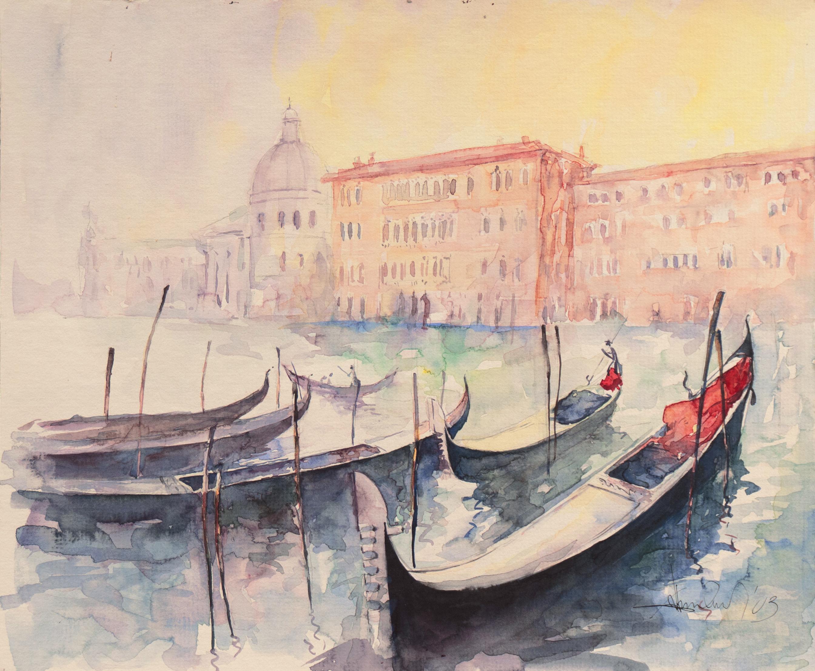 Danail Ochkov Landscape Art - 'Basilica di Santa Maria della Salute, Venice', Venetian Vedute, Grand Canal