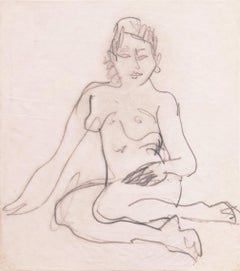 Vintage 'Seated Nude', Paris, Louvre, Salon d'Automne, Académie Chaumière, SFAA, LACMA