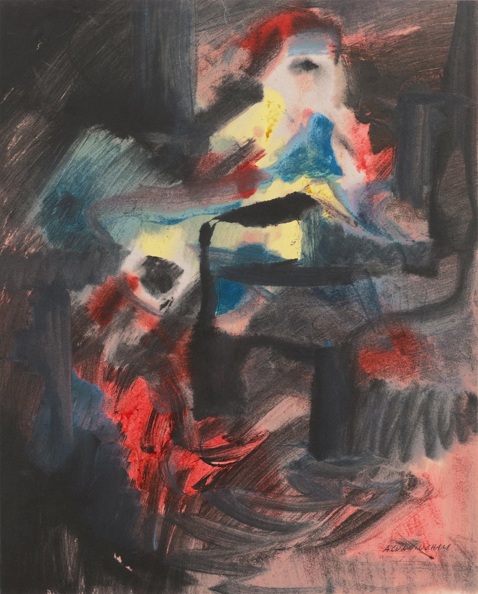 Alfred A. Cunningham Abstract Drawing - 'Abstract', Marin, Watercolor Artists of San Francisco, De Young Museum