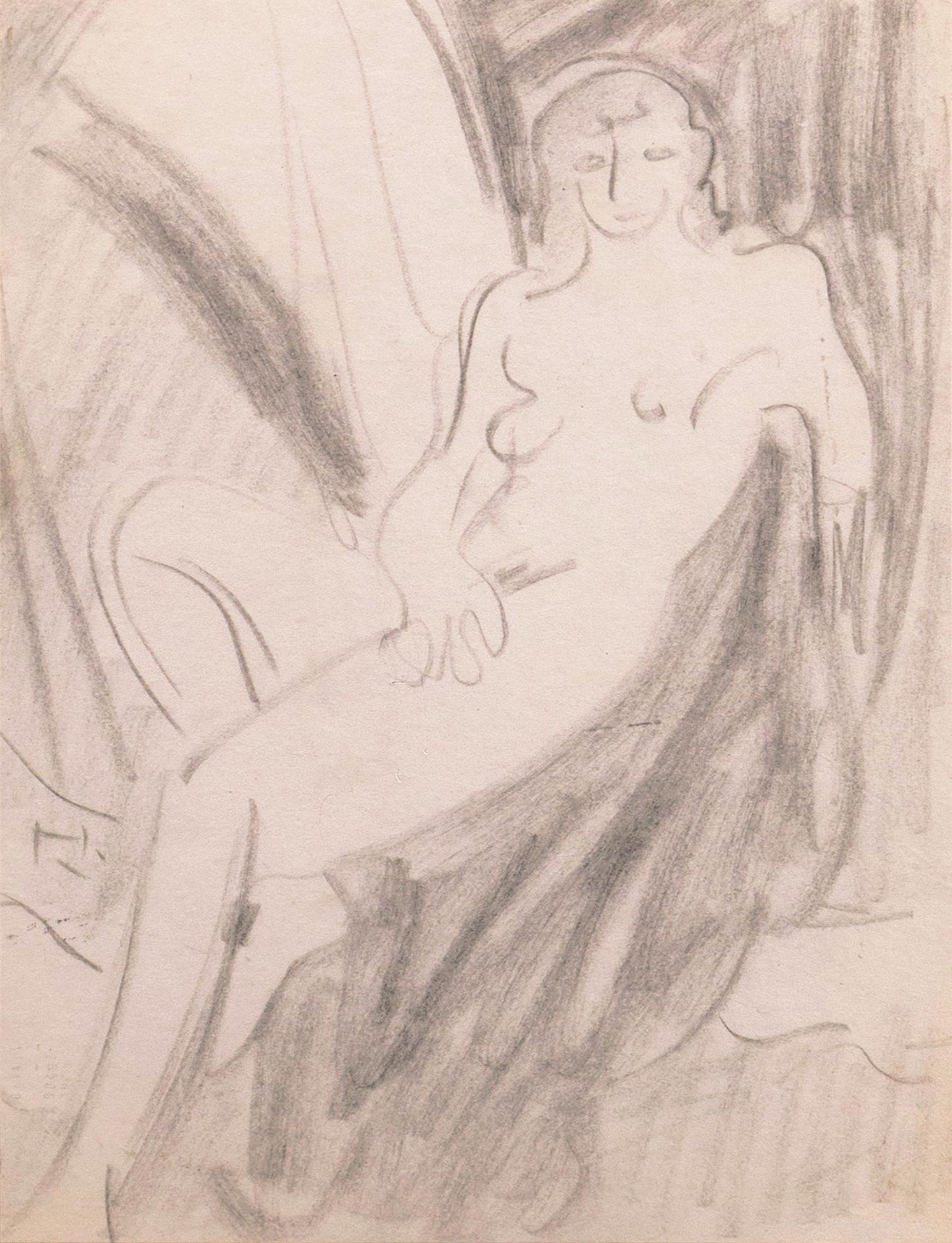 Victor Di Gesu Nude – Sitzender Akt", Paris, Louvre, Salon d'Automne, Académie Chaumière, SFAA, LACMA