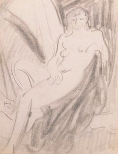 'Seated Nude', Paris, Louvre, Salon d'Automne, Académie Chaumière, SFAA, LACMA