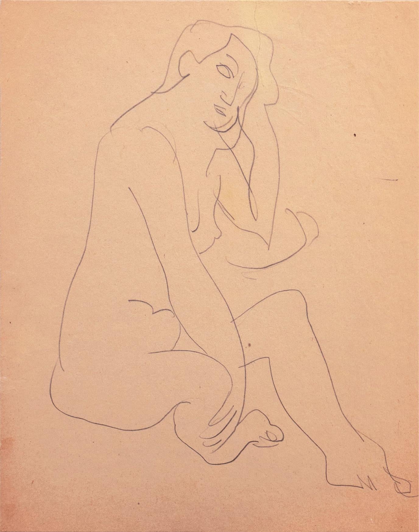 'Seated Nude', Paris, Louvre, Salon d'Automne, Academie Chaumière, LACMA, SFAA - Art by Victor Di Gesu