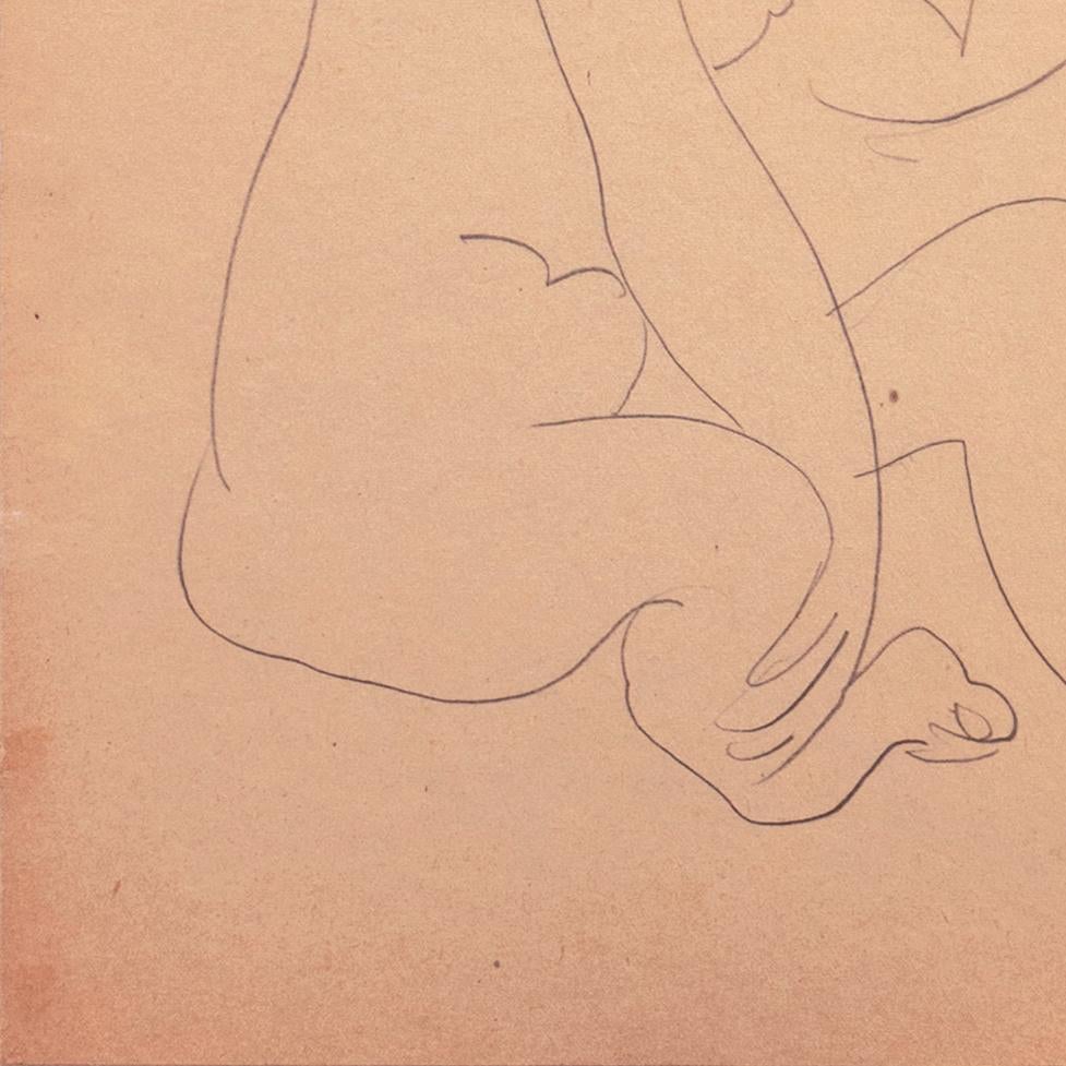 'Seated Nude', Paris, Louvre, Salon d'Automne, Academie Chaumière, LACMA, SFAA For Sale 1