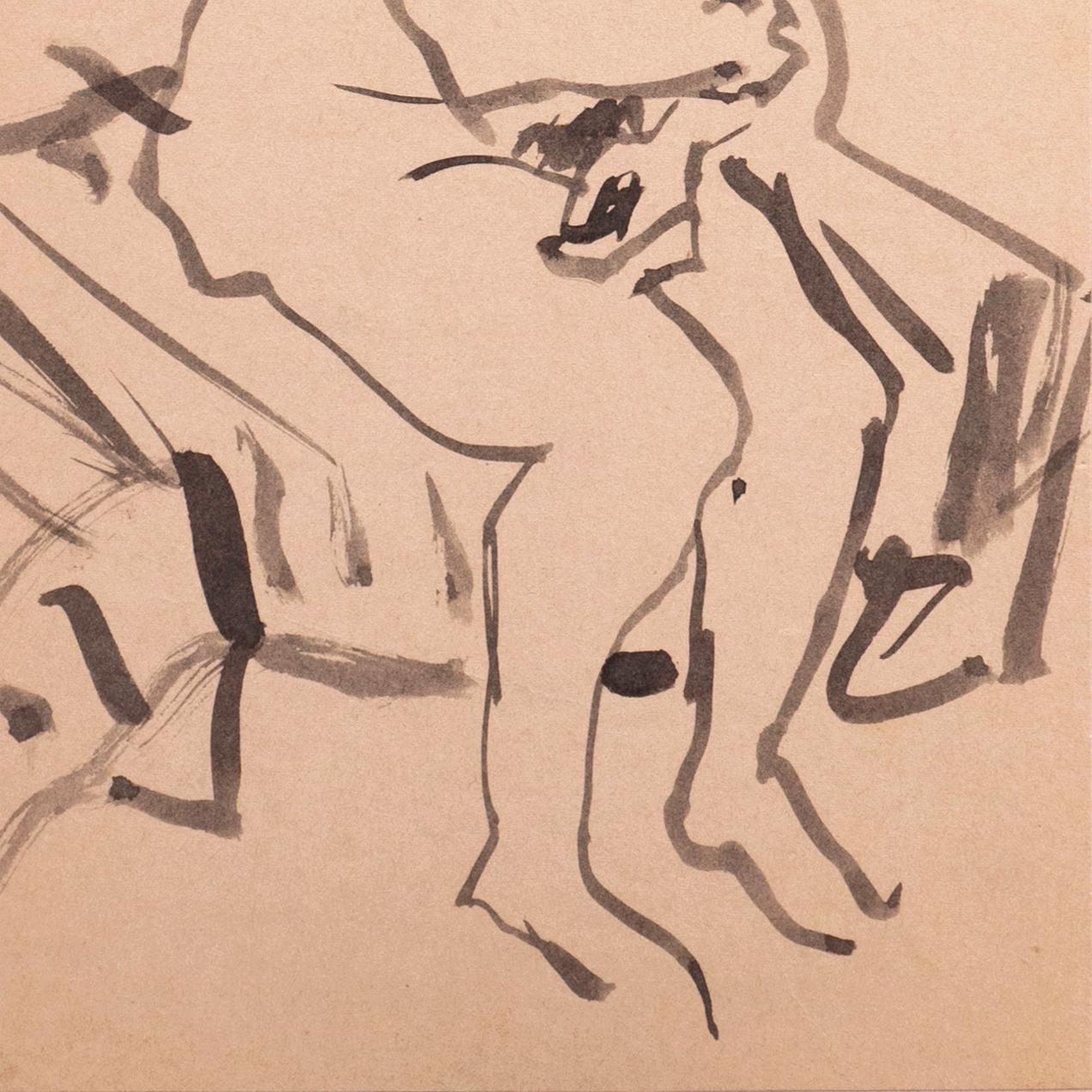 'Seated Nude', Paris, Louvre, Salon d'Automne, Académie Chaumière, SFAA, LACMA For Sale 1