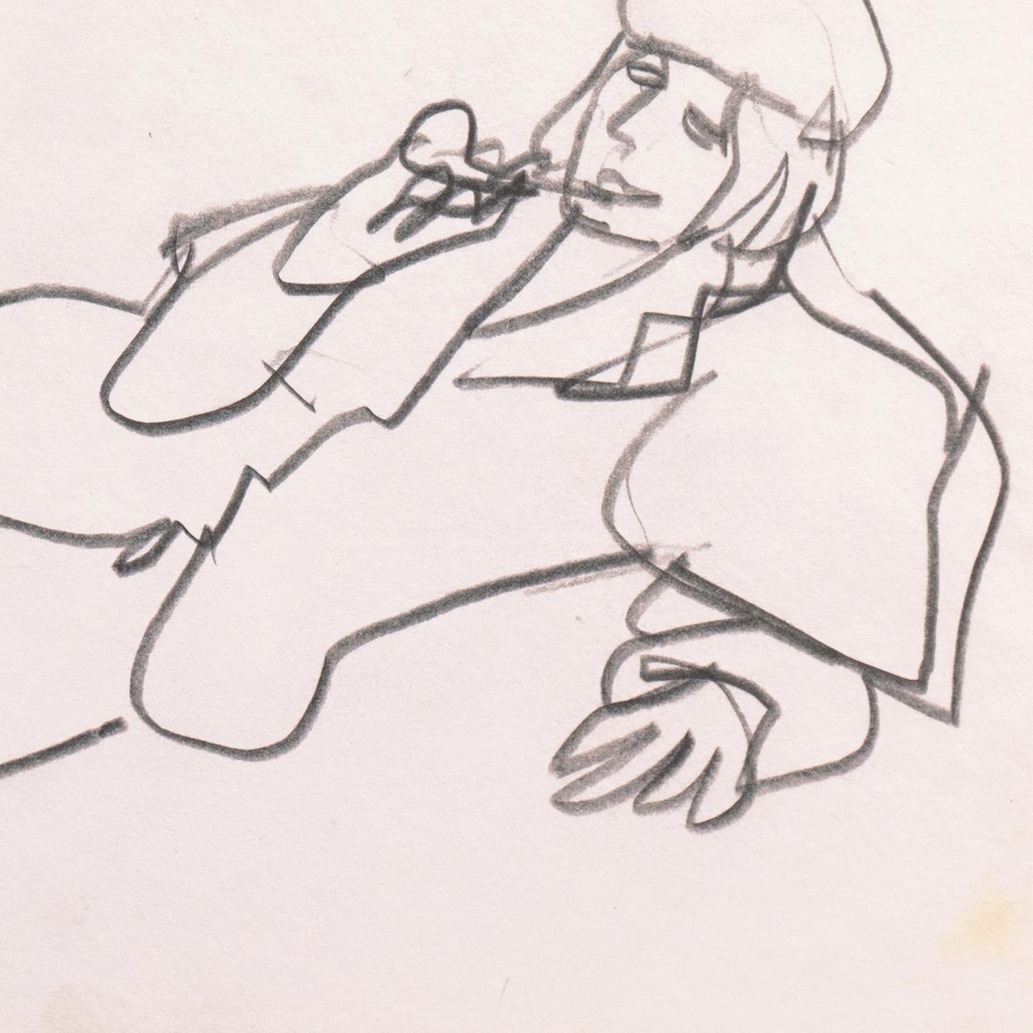 'Woman Smoking a Pipe', Paris, Louvre, Salon d'Automne et Chaumière, LACMA, SFAA For Sale 1