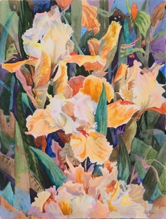 'Golden Irises', St. Martin's School, California Woman Artist, Santa Cruz