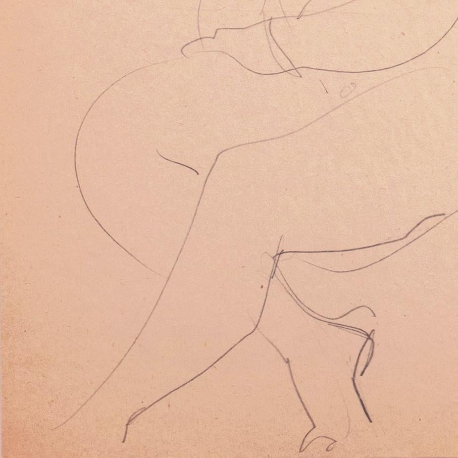 'Seated Nude', Paris, Louvre, Académie Chaumière, Carmel, California, LACMA - Post-Impressionist Art by Victor Di Gesu