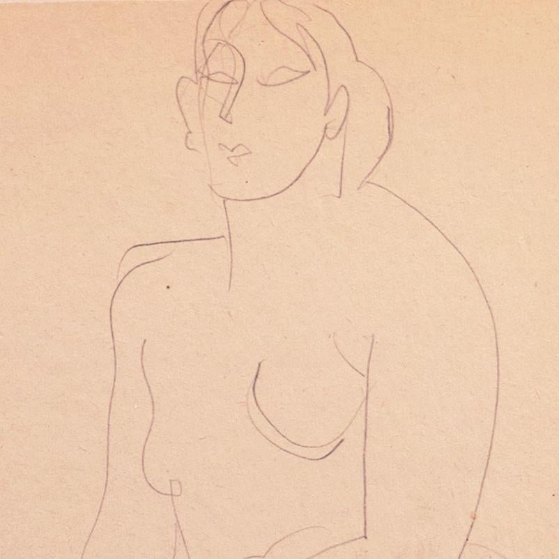 'Seated Nude', Paris, Louvre, Académie Chaumière, Carmel, California, LACMA - Art by Victor Di Gesu