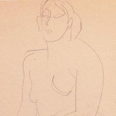 Sitzender Akt", Paris, Louvre, Académie Chaumière, Carmel, Kalifornien, LACMA