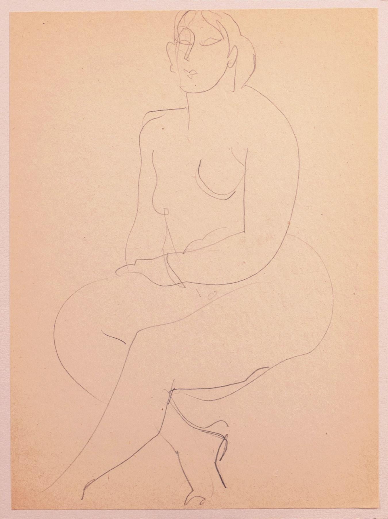 'Seated Nude', Paris, Louvre, Académie Chaumière, Carmel, California, LACMA For Sale 1