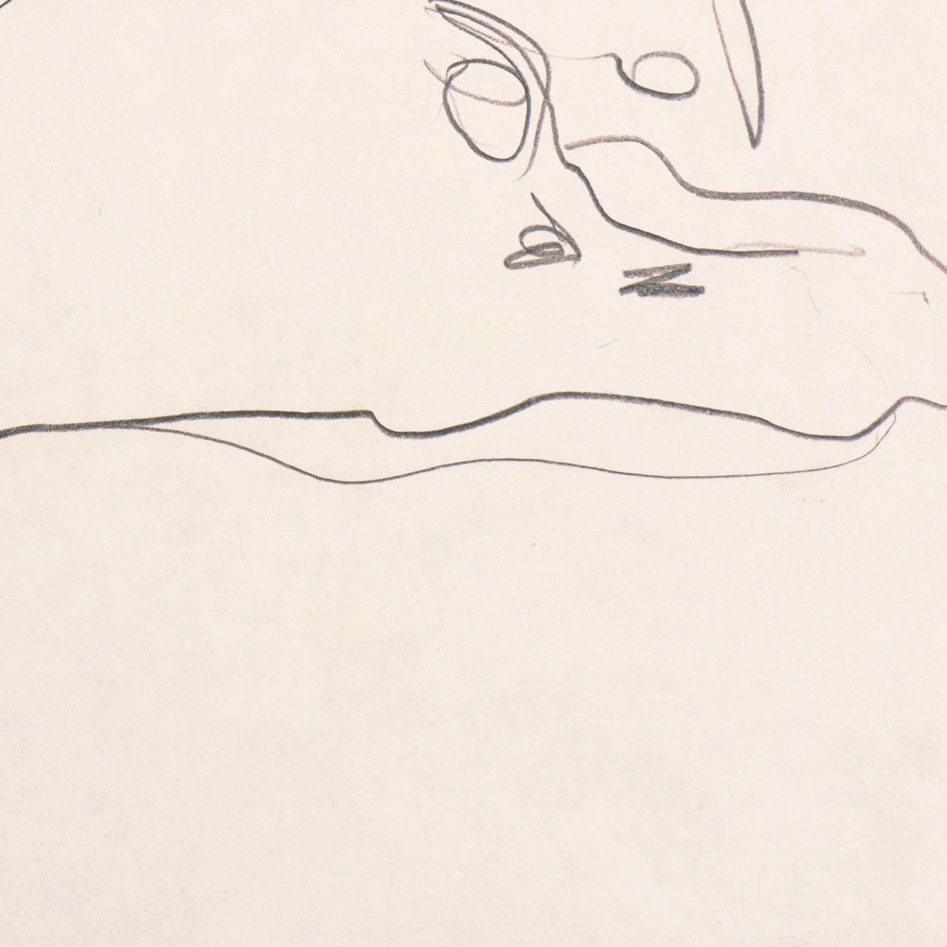 'Reclining Nude' Paris, Louvre, Salon d'Automne, Académie Chaumière, LACMA, SFAA - Post-Impressionist Art by Victor Di Gesu