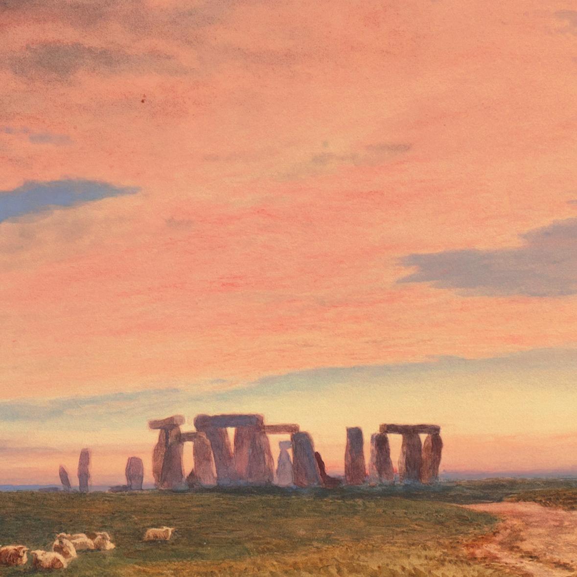 'Stonehenge at Sunset', Royal Academy, RSBA, Benezit, Wiltshire, Druid, Celtic For Sale 3