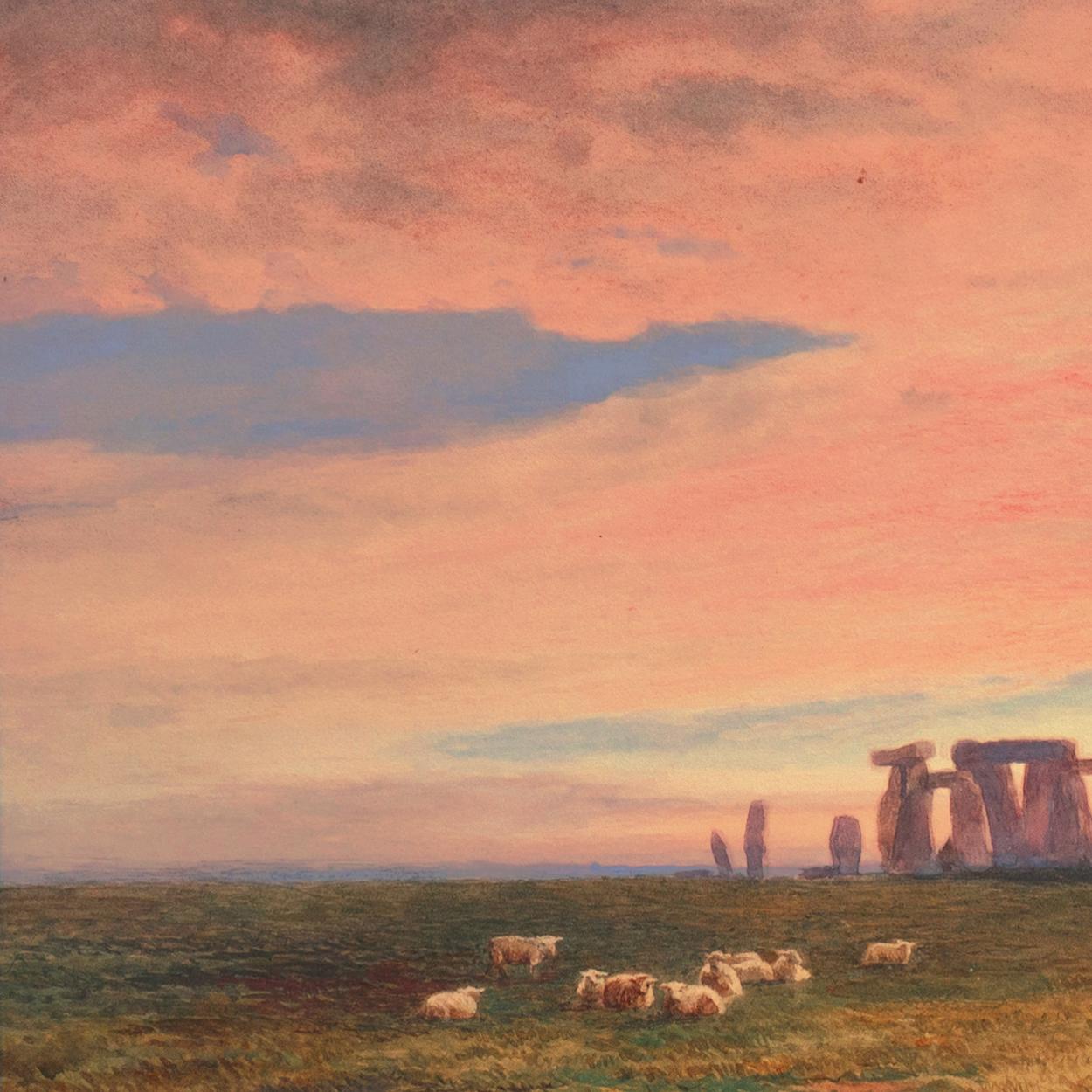 „Stonehenge at Sunset“, Royal Academy, RSBA, Benezit, Wiltshire, Druid, Celtic im Angebot 2