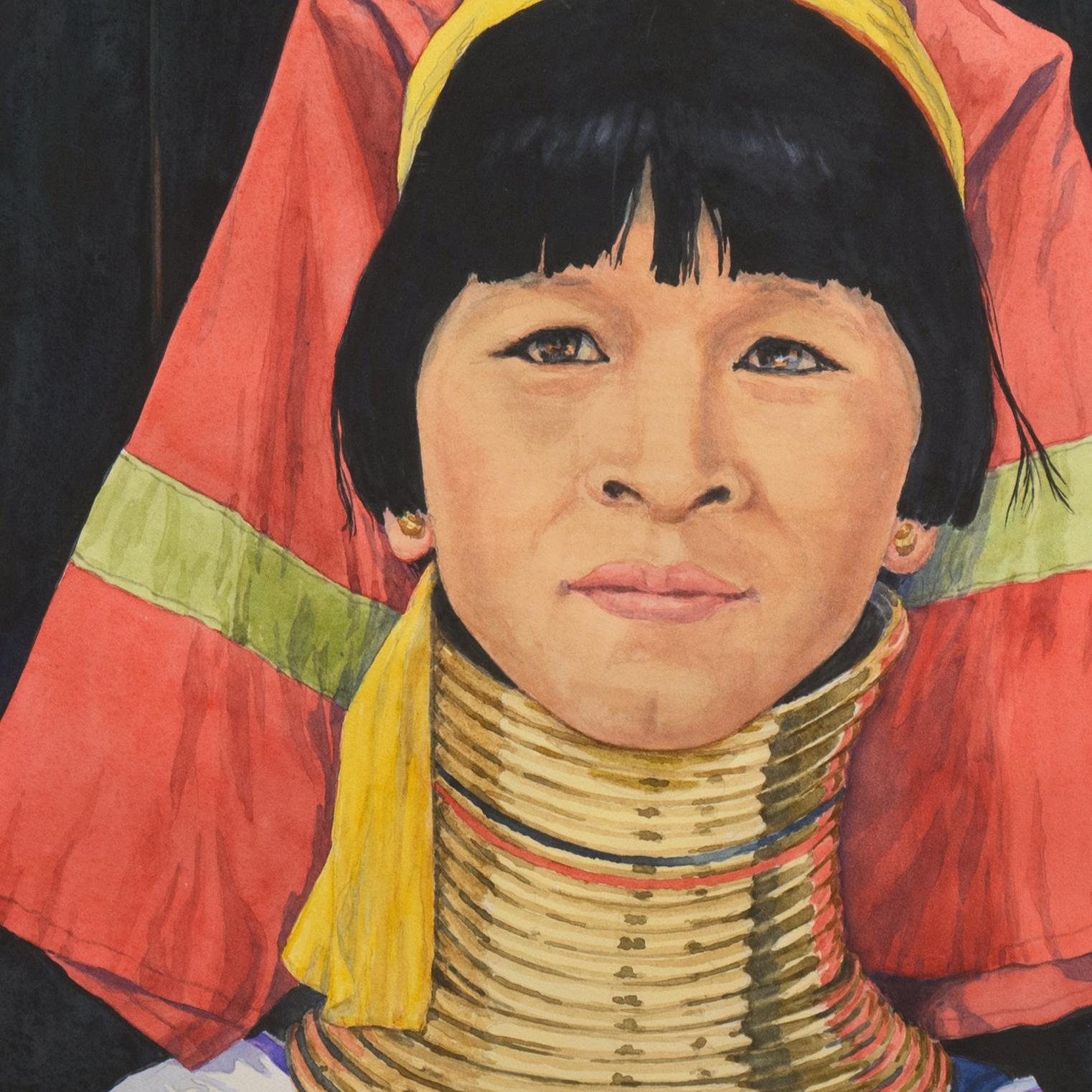 'Portrait of a Woman', Myanmar Neck Ring, Mill Valley, Mystic Seaport Museum For Sale 1