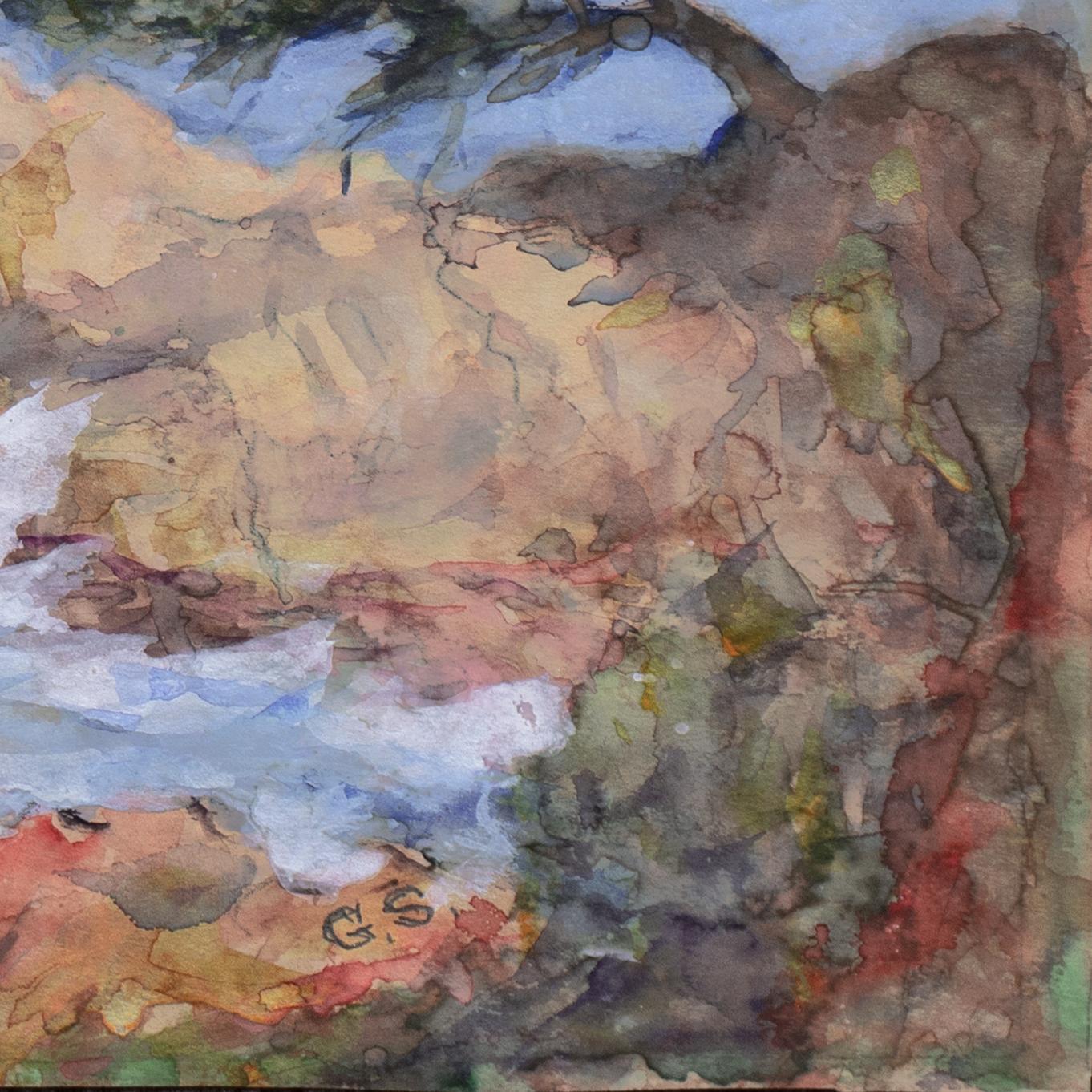 « Montrey Coast », impressionniste californien, Paris, St. Ives, Laguna Beach, AIC - Impressionnisme Art par George Gardner Symons