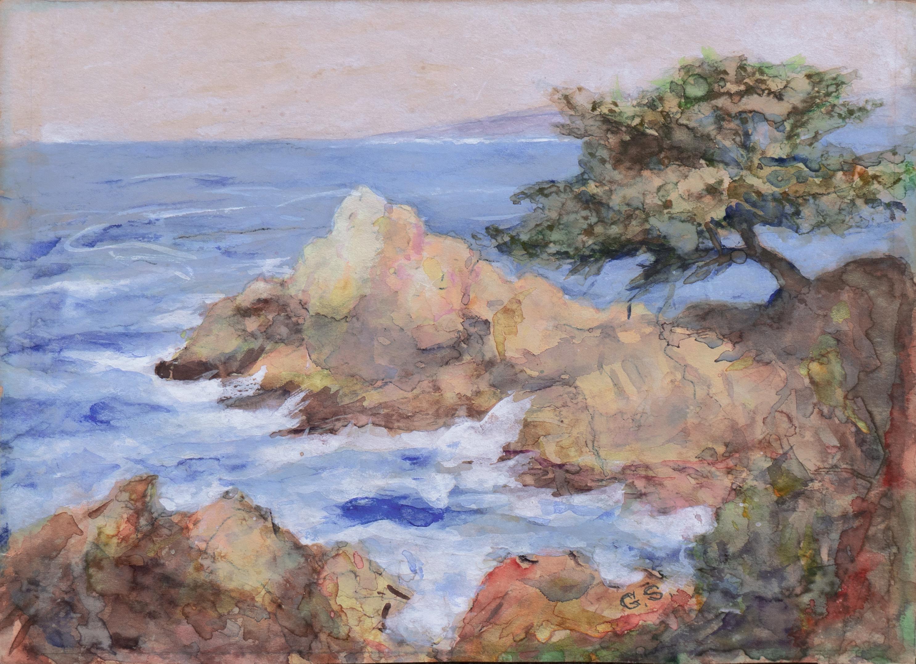 « Montrey Coast », impressionniste californien, Paris, St. Ives, Laguna Beach, AIC - Art de George Gardner Symons