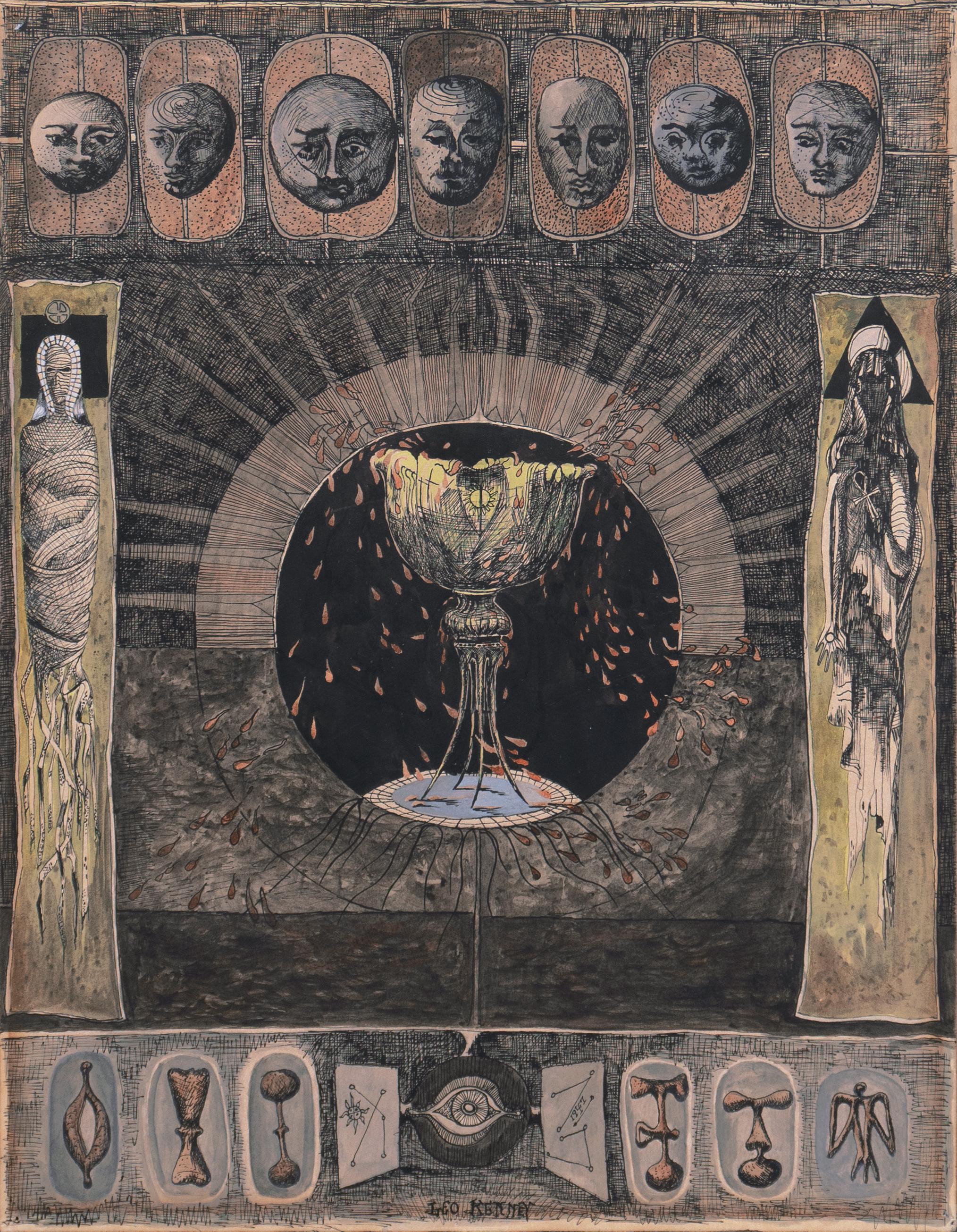 'Il Santo Graal', Ultima Cena, Iconografia egizia, Seattle Art Museum, Surreale