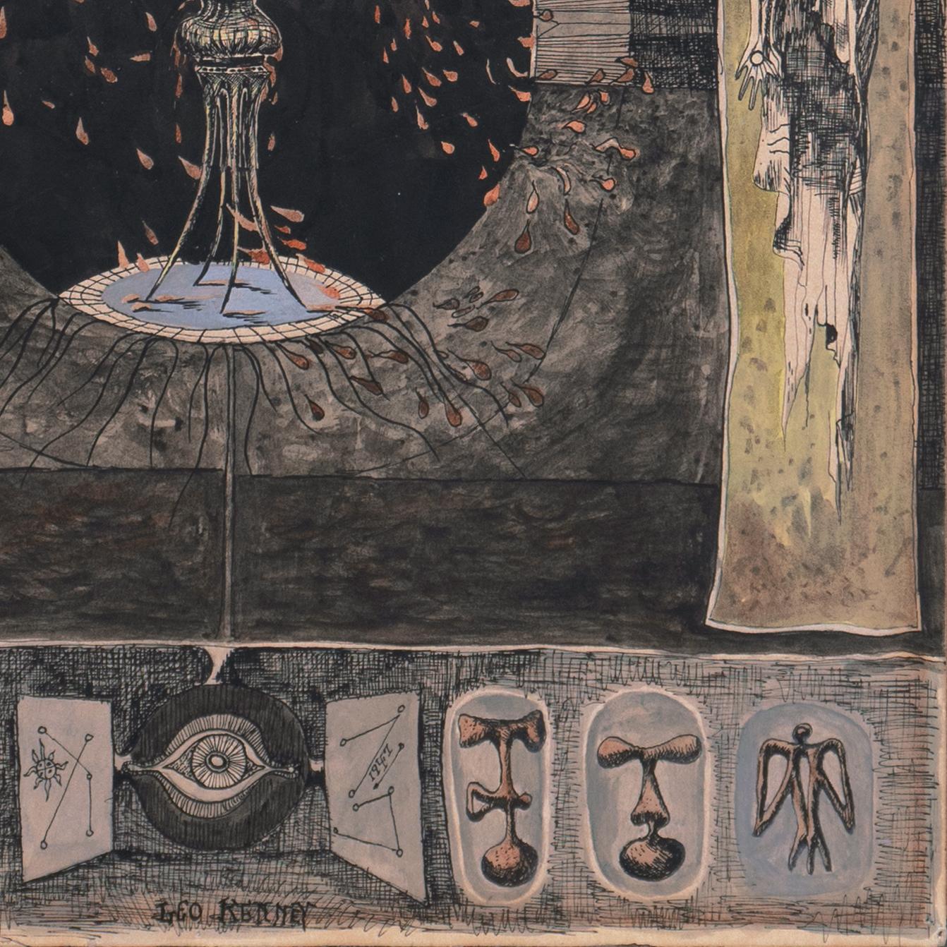 'The Holy Grail', Last Supper, Egyptian Iconography, Seattle Art Museum, Surreal For Sale 2