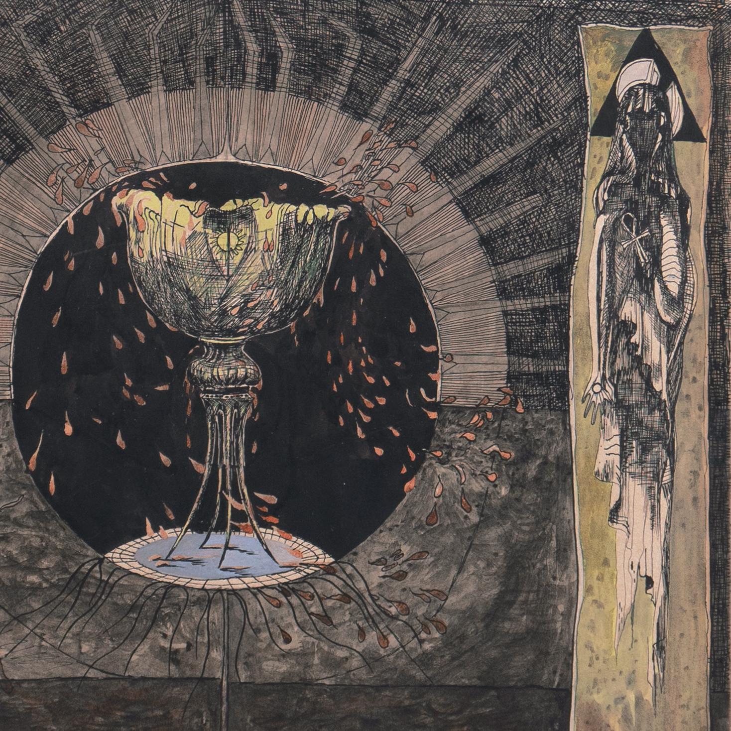 'The Holy Grail', Last Supper, Egyptian Iconography, Seattle Art Museum, Surreal For Sale 4