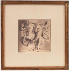 'Nymph with a Centaur', French School, Academic, Greek Mythological Grisaille