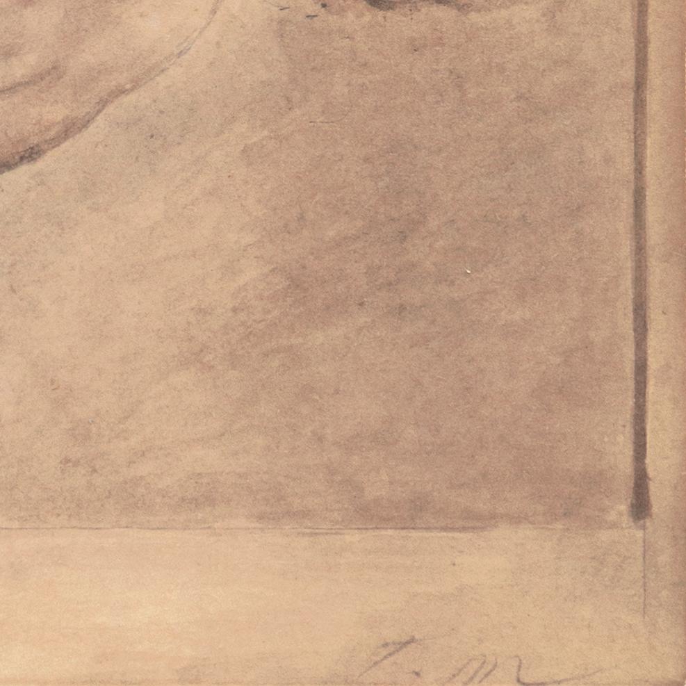 'Nymph with a Centaur', French School, Academic, Greek Mythological Grisaille 1