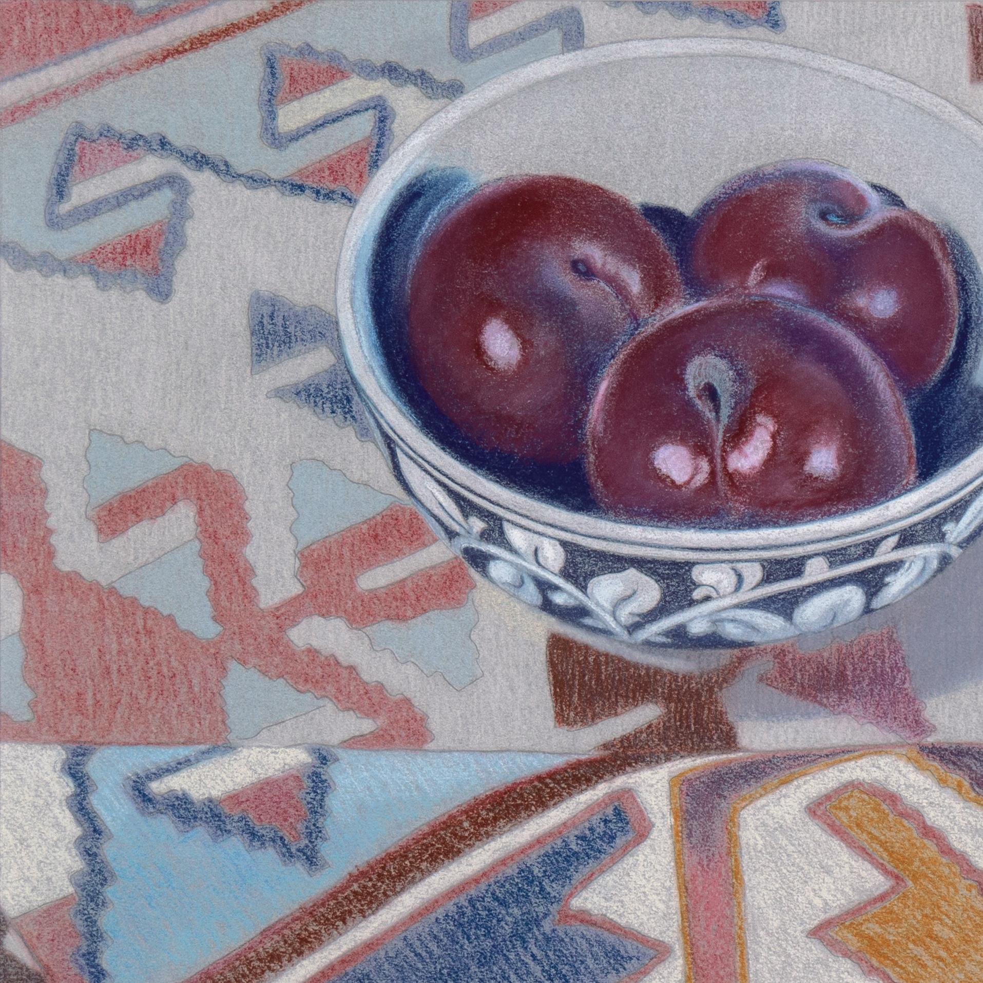 « Still Life, Plums with a Navaho Blanket », California League of Woman Artists en vente 5