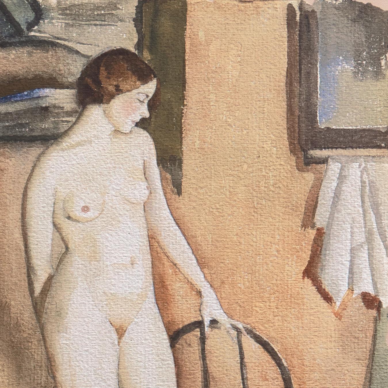 „Standing Nude“, Whitney Museum of Art, Bohemian Club, Oakland Museum, Art Deco im Angebot 7