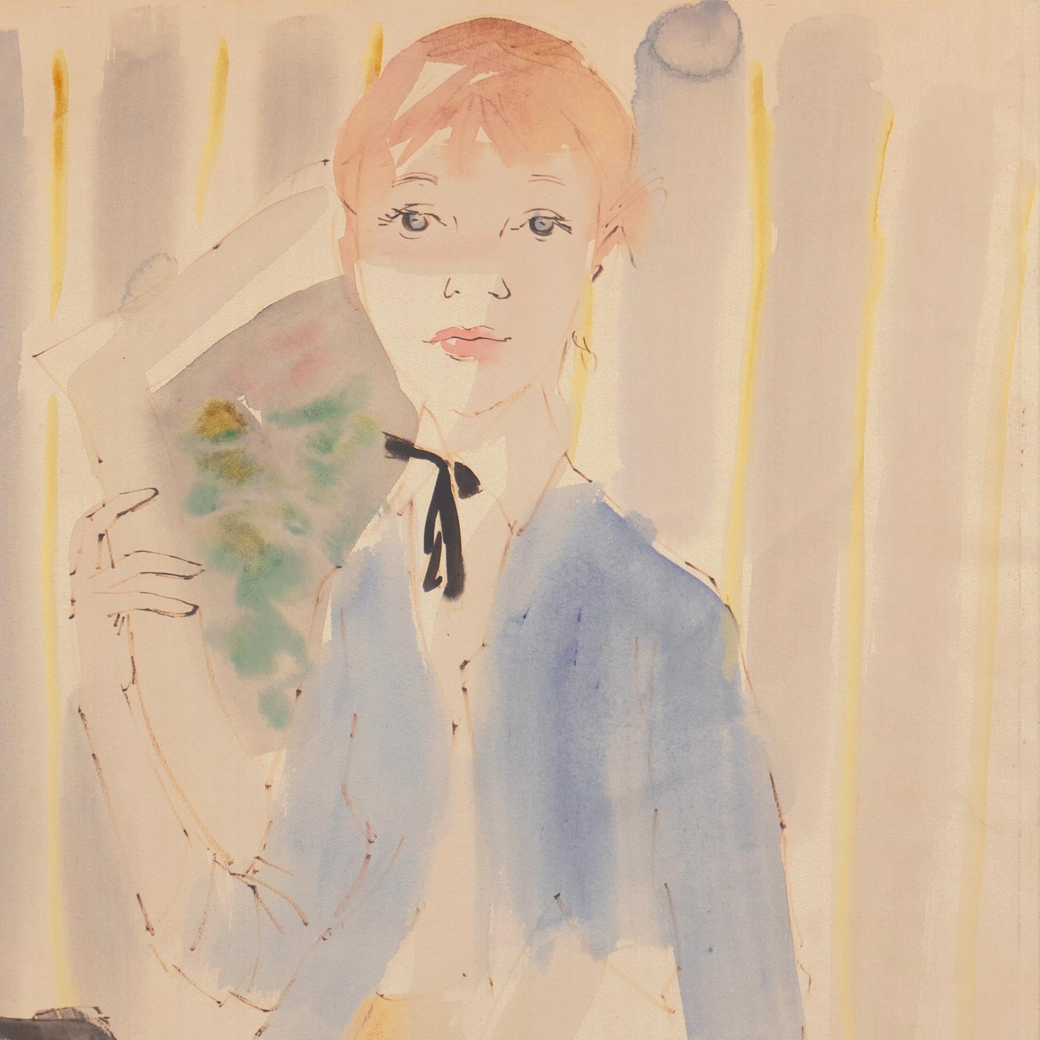 'The Artist with her Portfolio', Paris, Ecole des Beaux Arts, Lyon, Young Woman For Sale 3