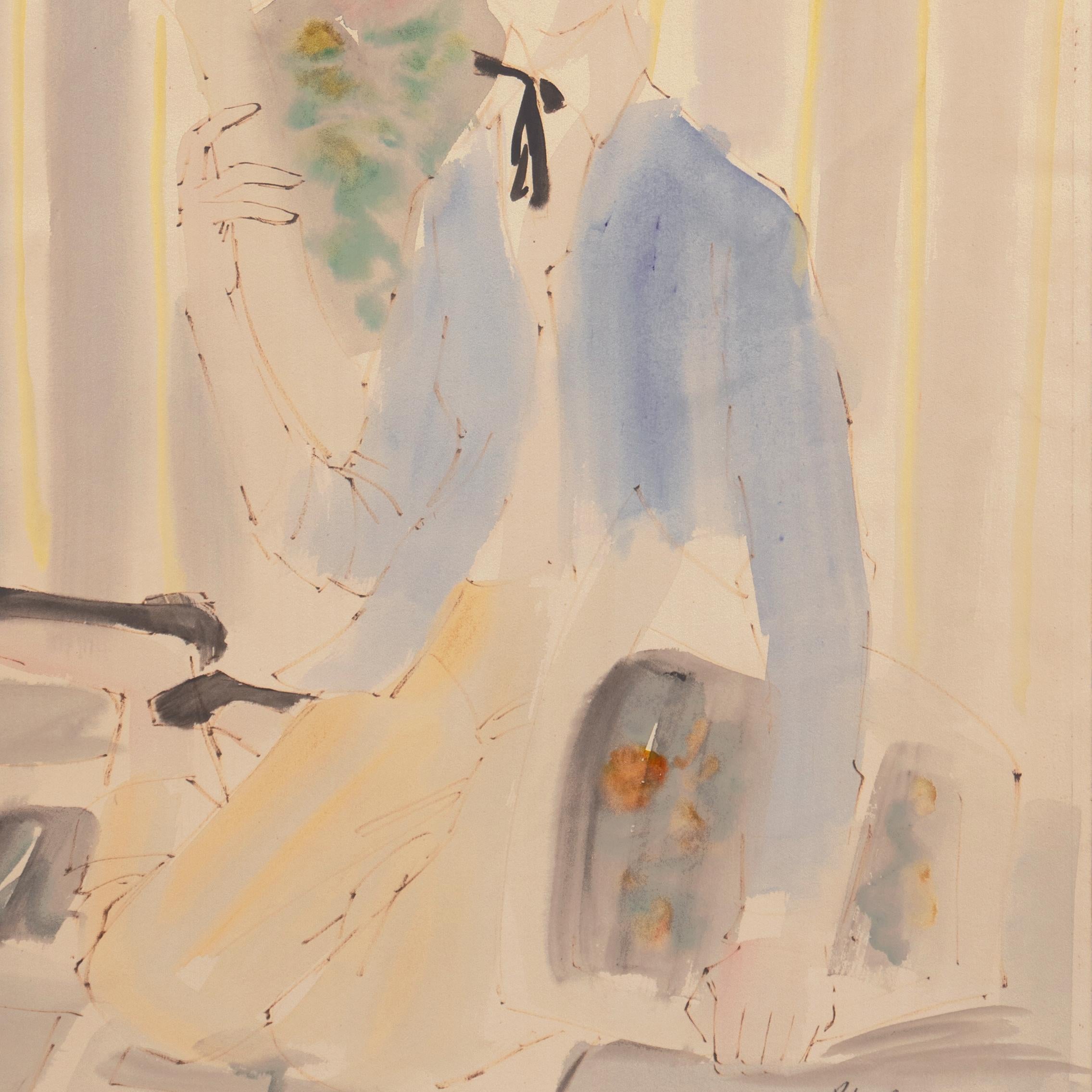 'The Artist with her Portfolio', Paris, Ecole des Beaux Arts, Lyon, Young Woman For Sale 4