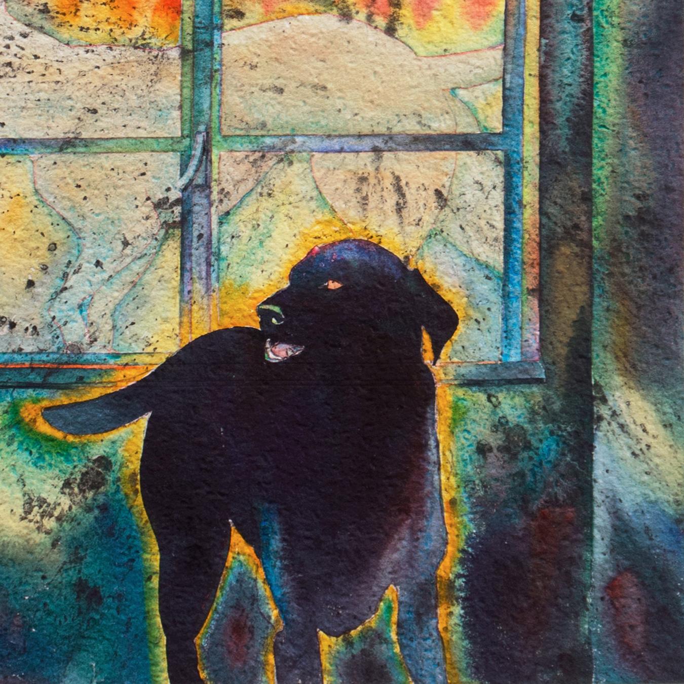 'Window Series No.3', Perro, Weimaraner, Fresno, California Artista, CSUF en venta 2
