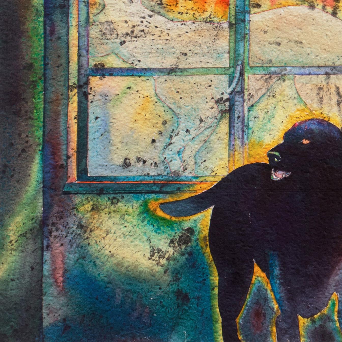 'Window Series No.3', Perro, Weimaraner, Fresno, California Artista, CSUF en venta 4