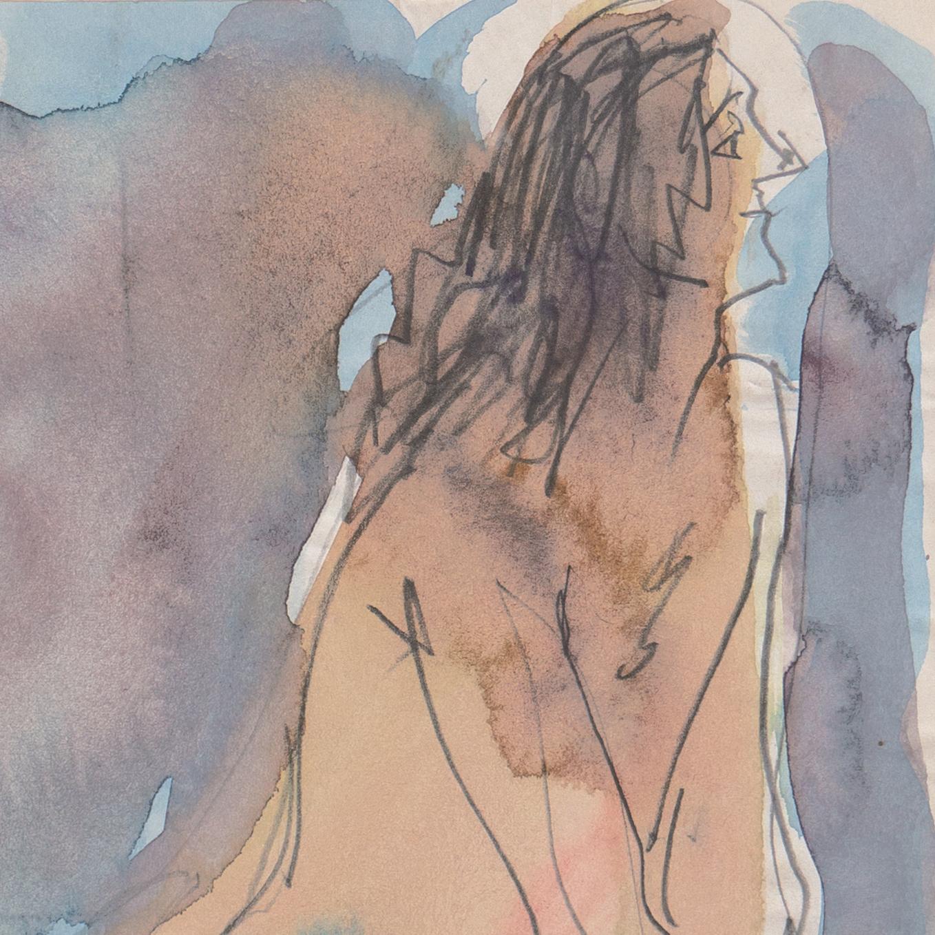 'Seated Nude, Blue Loincloth', Paris, Louvre, Salon d'Automne, LACMA, SFAA - Post-Impressionist Art by Victor Di Gesu