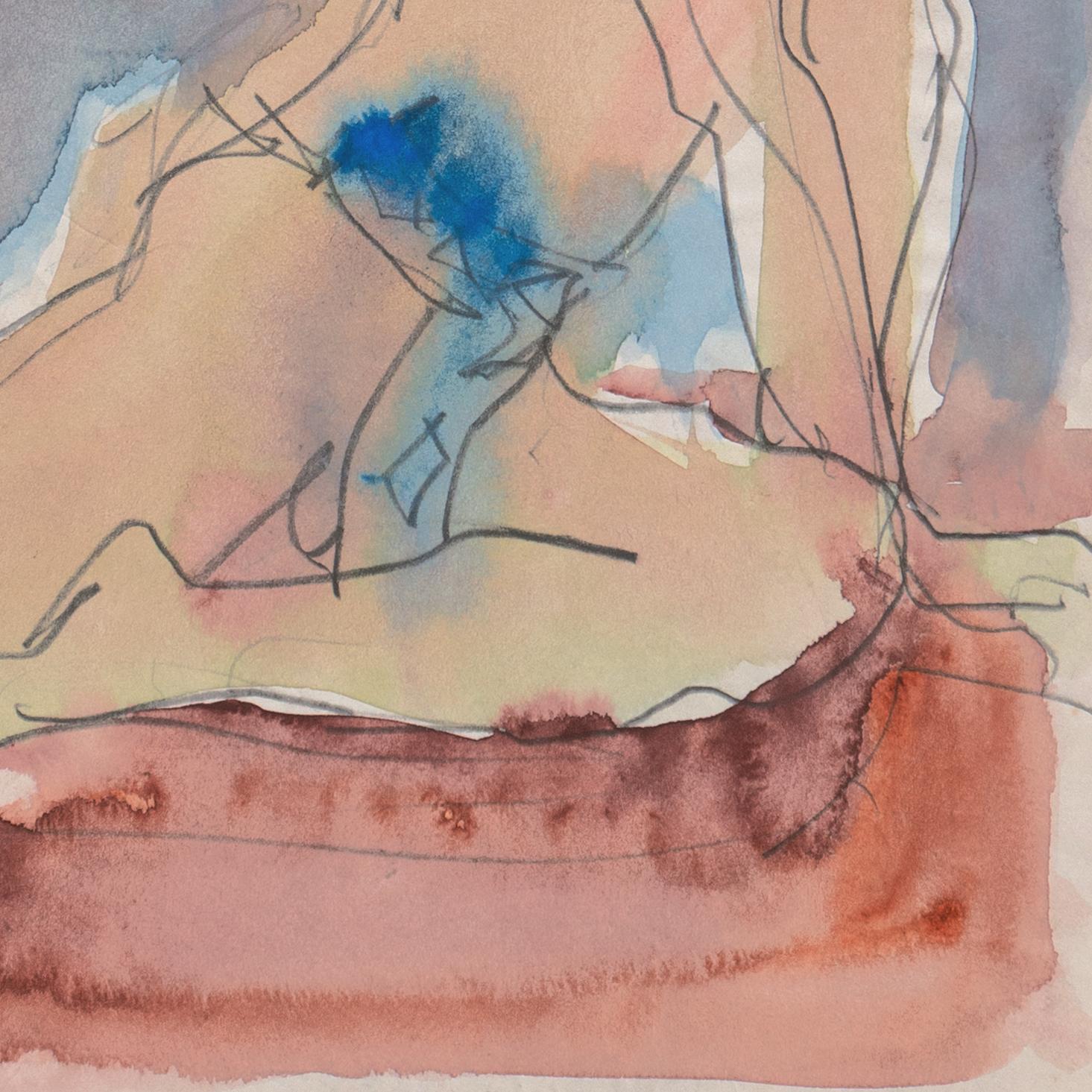 'Seated Nude, Blue Loincloth', Paris, Louvre, Salon d'Automne, LACMA, SFAA For Sale 1
