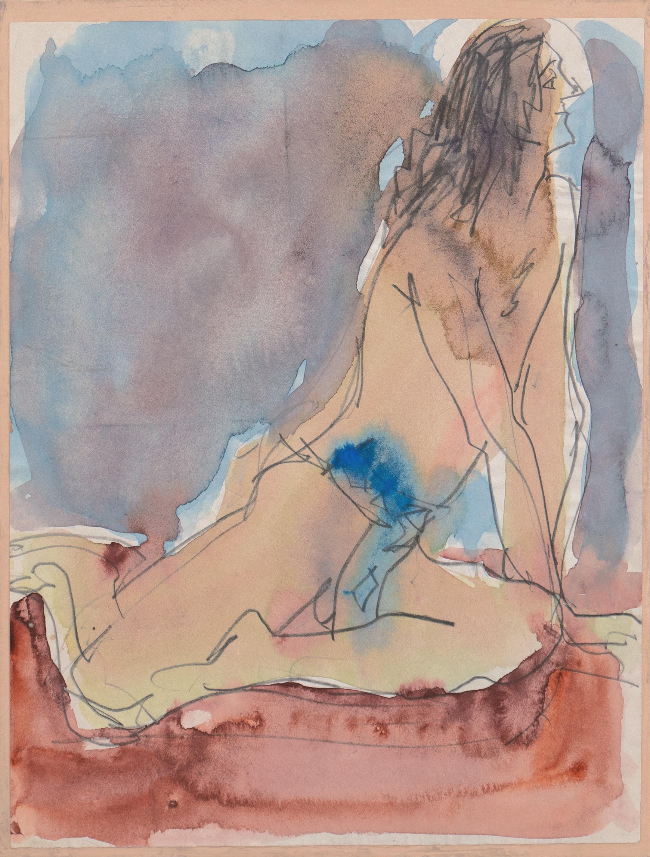 'Seated Nude, Blue Loincloth', Paris, Louvre, Salon d'Automne, LACMA, SFAA For Sale 4